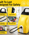 Heavy Duty Steam Cleaner With Boss Level 3.5L Tank And 30 Minute Runtime For Auto Detailing showing ergonomic handle and large casters.
