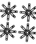 Hella Strong Invisible Furniture Connector Brackets With Dual Purpose Hidden Mount Fasteners For Cabinet Wardrobe And Couch Assembly No Sweat Metal Buckle Clips Quick Diy Setup Effortless Fix, black clips arranged in star shapes.