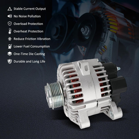 Beefed Up Premium Replacement Alternator 110A 12V For Hyundai Sonata 2006 2010 2.4L And Kia Forte Forte5 2010 2013 2.0L 2.4L
