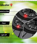Sun Powered Solar Fountain Pump With 2000mAh Battery And Indicator LED showing status for working, low battery, and battery depleted