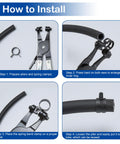 How to install 105 Piece 6 To 25Mm Spring Band Hose Clamp Kit With Pliers step-by-step instructions shown.