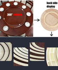 Heavy Duty Wood Lazy Susan Turntable For Round Tables 360 Smooth Spin serves food on a round table with white finish.