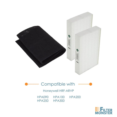 Replacement Filter Value Combo Pack Fits HPA Series Air Purifiers Replacing HRF-ARVP for HPA090 HPA100 HPA200 HPA250 HPA300