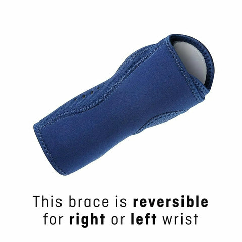 Night Wrist Support For Carpal Tunnel Relief, Left Or Right, Adjustable, Breathable Sleeve, One Size Fits Most, shown flat.