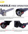 CXPRO inner tie rod removal tool kit, front view showing 1/2-inch drive head and crowfoot adapters.
CXPRO inner tie rod removal tool kit, side view of long drive tube.
CXPRO inner tie rod removal tool kit, close-up of collar alignment and locking.
CXPRO inner tie rod removal tool kit, installed on handle with red release button.