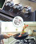 DG64-00473A Stove Knobs Replacement For Samsung Gas Range with stainless steel protection shown in use cooking vegetables