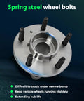 2X Front Wheel Hub And Bearing Assembly Set For GM Cars Including Chevy Impala Monte Carlo Buick Regal Pontiac Grand Prix Buick Rendezvous Drop In Ready Non ABS 5 Lug Front Replacement with spring steel wheel bolts