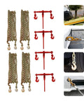 Grade 70 Chain Transport Hauling Kit With 5 16 To 3 8 Inch Chains Binders And 20 Foot Chains Heavy Duty Tie Down Set