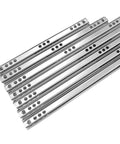 Two Pack Medium Soft-Close Ball Bearing Drawer Slides, Full Extension, 100 Lb Capacity, 9-Inch Travel, 17mm Wide, Side Mount