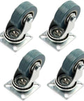 Tough As Nails Heavy Duty Rubber Swivel Castor Wheels 4 Pack For Furniture Moving And Cart Hauling 50Mm solid rubber rollers with steel plates.