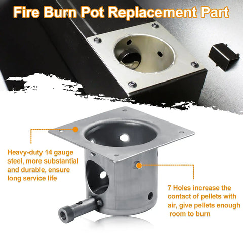 Replacement Parts Kit For Pellet Grills With 2.0 RPM Auger Motor Hot Rod Ignitor Fire Burn Pot And Induction Fan visible