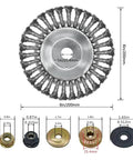 8 Inch Universal Weed Brush Cutter Trimmer Head For Straight Shaft String Trimmers Workhorse Heavy Duty Steel Attachment