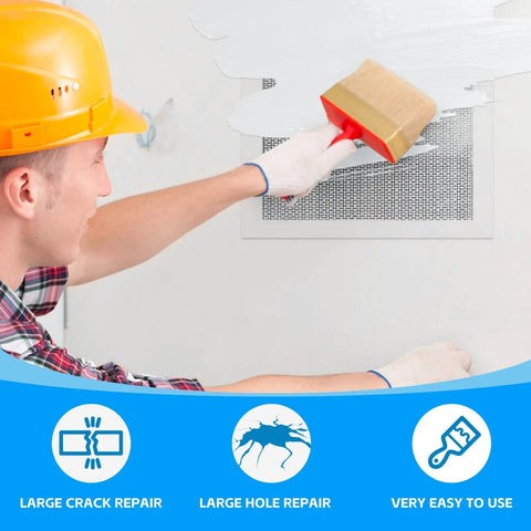 All In One Wall Repair Patch Kit With Eight Patches In 10 8 6 And 4 Inch Sizes Self Adhesive Aluminum Drywall Patches Includes Large Squeegee And Sandpaper For Quick Hole And Dent Fix
