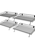 4 Pack Heavy Duty Garage Wall Shelves With 8 Hooks, Wall Mounted Floating Shelves Hold Up To 45 Lbs Each, total 180 Lbs.