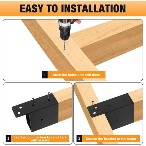 Pergola Bracket Kit Heavy Duty Right Angle Corner Brackets For Quick Assembly And Structural Stability In Garden Garage Outdoor Shed Deck And Greenhouse Projects