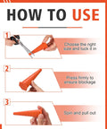 Instructions on using Hydraulic Oil Service Plugs Set Three Sizes 35 Piece Orange Rubber Plugs for industrial and irrigation systems.