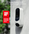 Dual Camera 2K Video Doorbell With 5MP Ultra HD Vision Wide 190 Degree Field Of View Free Video History Battery Powered