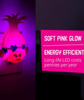 Licensed Trolls World Tour Poppy LED Night Light Plug In Dusk To Dawn With Pink Glow UL Listed Automatic Light Sensor