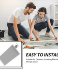 Couple assembling kitchen cabinet with Built Tough Heavy Duty Concealed Cabinet Hinges for Kitchen Soft Close Self Closing Doors.