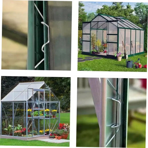 Stainless Steel Greenhouse Clips 50 Pack W Shaped Fixing Clips Glazing Repair Kit Glass Fixing Clamps For Secure Pane Holders Easy Install Weatherproof And Rust Resistant