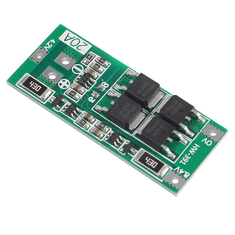 Badass 2S Battery Management Board With Automatic Balance Charging Circuit For 18650 Li Ion And Polymer Packs, detailed view of circuit components.
