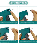 Top Shelf Clothing Tagging Gun Kit With 400 White Apparel Labels And 1600 Heavy Duty Barbs Includes Six Stainless Steel Needles For Smooth Pricing And No Sweat Retail Inventory Organization All Day. Steps to replace nozzle on tagging gun with visual instructions.