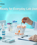 1 mL Pro Grade Fluid Transfer Tips For Lab Dispensing 31 Gauge Five Sixteenth Inch Long Eight Millimeter Individually Sealed Pack Of 100 For Clean Consistent Delivery And Accurate Measurements, lab setup with tip in hand