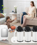 Top Shelf Hepa Pre Motor Filter Replacement For Eyevac And Neovac Elite Touchless Stationary Vacuum Cleaners displayed with toy, plant, and furniture.