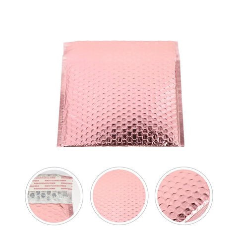 25 Pack Self Seal Bubble Mailer Envelopes 25x20cm padded cushion mailing bags, pink protective air cushion envelope detail