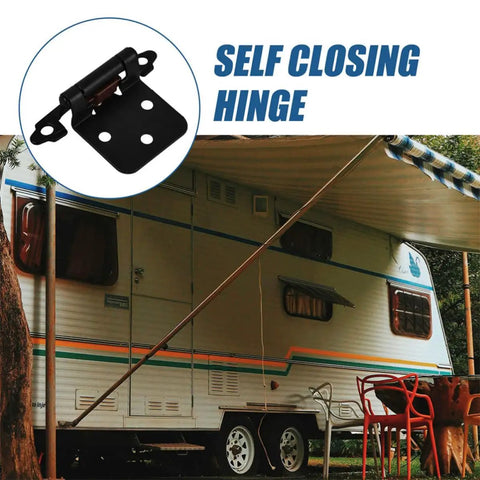 Heavy Duty Steel Cabinet Hinges With Self Closing Spring For RV Cabinets 2 Pack Half Overlay Design next to RV