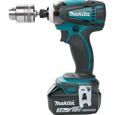 Keyless Drill Chuck Gray For Power Drills Easy Quick Change Replacement Part Pro Grade Heavy Duty Construction attached to power drill