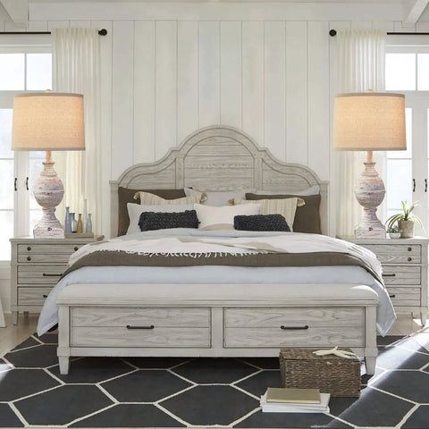 Cozy Farmhouse Table Lamps Set of 2 With USB Charging Ports, 3 Way Dimmable Rustic Wood Finish Nightstand Lights in bedroom scene