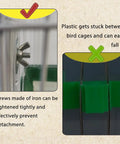 Automatic Bird Water Dispenser And No Stress Parrot Cage Bottle detail showing secure iron screw for attachment.
