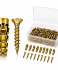6x14mm Short Expansion Screw Set For Cabinet Hinge Repair And Stripped Thread Restoration with metal wood anchors and screws