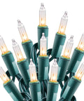 Clear Christmas String Lights 100 Count On Green Wire 20 Feet Incandescent Mini Bulbs Ideal For Indoor Xmas Tree Garland Party Decor Birthday Wedding Festival Lighting End To End Connectable