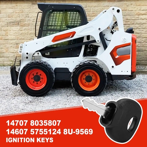Heavy Equipment Ignition Key For Hamm Bomag Volvo Bobcat Caterpillar JCB New Holland Dynapac Terex Skytrak 10 Pack displayed