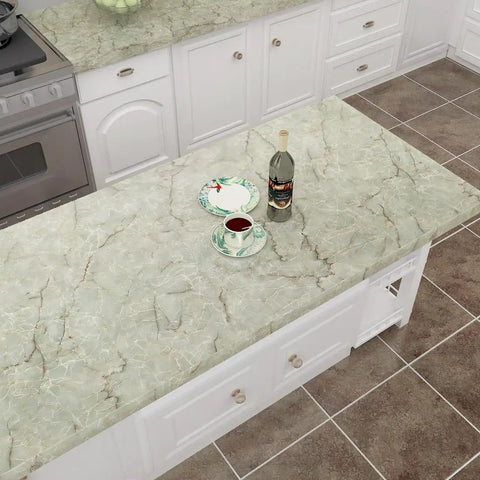 Kitchen countertop with Marble Contact Paper Self Adhesive Peel And Stick Waterproof Removable Wallpaper For Granite Countertops