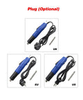 Smooth Operating Corded Electric Screwdriver Featuring Adjustable Torque And Ergonomic Non Slip Grip For No Sweat Drywall Repairs And Quick Furniture Assembly Jobs with optional plugs for UK, EU, US.