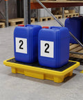 Heavy Duty Forkliftable Spill Pallet 48x24x4 Inch With 2000 Lbs Capacity Industrial Oil And Chemical Spill Containment Tray