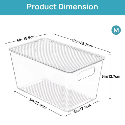 Six Pack Clear Stackable Storage Bins With Secure Lids And Sturdy Handles Medium Size Straight Up Essentials For Pantry Kitchen Cabinet Closets Keeping Your Stuff Neat And Totally Fresh