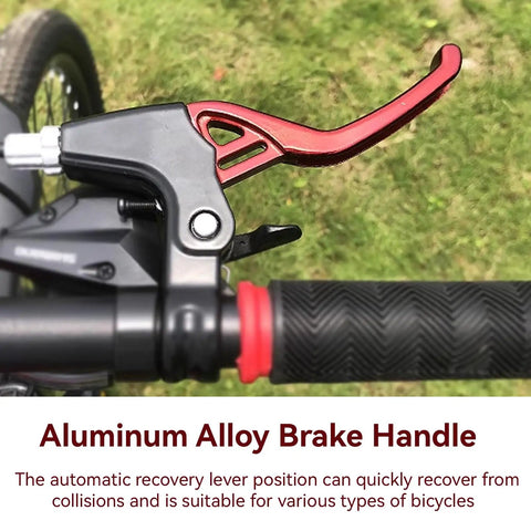 Universal Aluminum Alloy Bike Brake Levers For Mountain Road And BMX Ready To Ride, V Brake Compatible, Red Finish