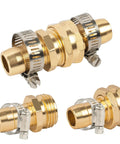 Durable Garden Hose Repair Kit With Aluminum Connectors And Stainless Steel Clamps Three Sets Of Male And Female Adapters