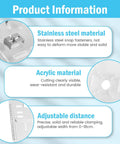 Premium 8mm Thick Acrylic Router Table Insert Plate For Woodworking Clear View Routing Milling Auxiliary Board showing stainless steel fastener.