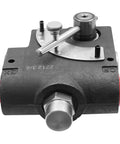 Hydraulic Adjustable Flow Control Valve 0 To 30 GPM, 3000 PSI, front view, 3/4 inch NPT, for tractors and log splitters
