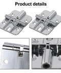 Zinc Alloy 180 Degree Locking Hinge With Adjustable Torque For Folding Tables And Bifold Doors Cabinet Hardware in silver finish