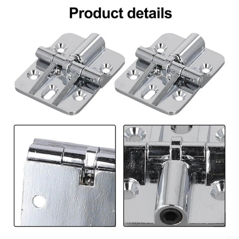 Zinc Alloy 180 Degree Locking Hinge With Adjustable Torque For Folding Tables And Bifold Doors Cabinet Hardware in silver finish