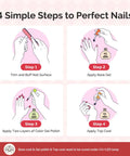 Four-step guide for Six Macaron Color Gel Nail Polishes Set With 0.56 Fl Oz Tilt Stand Bottles Dope Pigment, Highly Pigmented HEMA Free