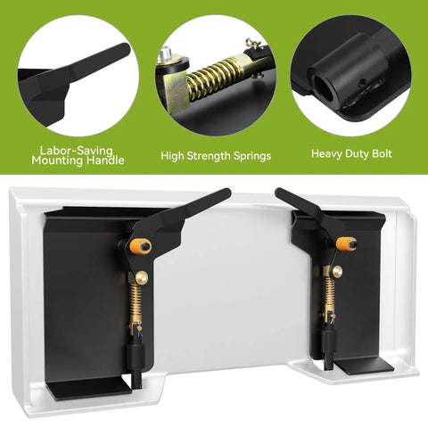 Universal Skid Steer Quick Tach Conversion Adapter Weld On Bobtach Plate with mounting handle and heavy-duty bolts