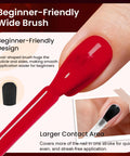 8 Piece Gel Nail Polish Set With Base Coat And Top Coat 6 Color Gel Polishes Hema Free UV LED Nail Kit brush close-up