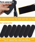 Before and after view of 10 Pack Fingerboard Grip Tape For Pro Wooden Mini Skateboards 33mm By 98mm with easy installation.